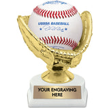 Gold Glove Baseball Holder Trophy