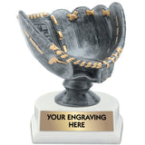 Antique Silver & Gold Glove Softball Holder Trophy