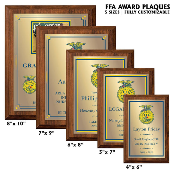 LA Trophies - FFA Awards Full Color Sublimated Plaques - 4x6, 5x7, 6x8, 7x9, 8x10 | 5 SIZES