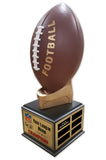Fantasy Football League Football Resin Box Base Trophy with Perpetual Options