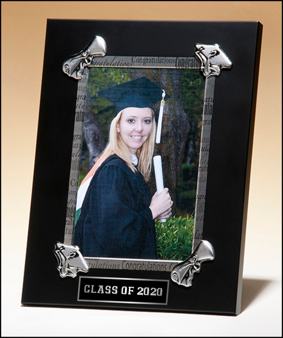 Airflyte Black and Silver Congratulations Graduate, Graduation 5x7 Photo Frame