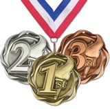 3" Fusion Place Medals on 1-1/2" Wide Neck Ribbons | 1st 2nd 3rd