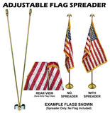 ADJUSTABLE FLAG SPREADER - For 1" to 1-1/4" Outside Diameter Poles
