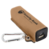 Leatherette wrapped 200mAh Quick Charge Powerbank with USB cord | 10 COLORS