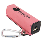 Leatherette wrapped 200mAh Quick Charge Powerbank with USB cord | 10 COLORS
