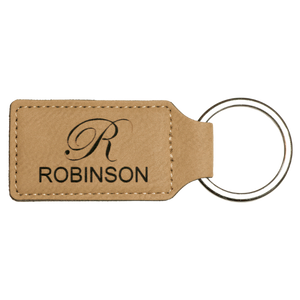 Customizable Leather Key Chain - Squared/Rounded | 11 Colors Available