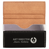 Customizable Leatherette Hard Business Card Holder Case | 10 COLORS