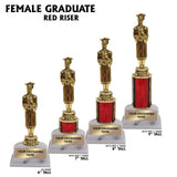 Female Graduate Award Trophies | 4 SIZES | 5 COLORS