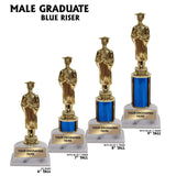Male Graduate Award Trophies | 4 SIZES | 5 COLORS