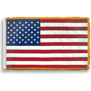 NYLON - Indoor/Parade U.S. American Flags with Gold Fringe