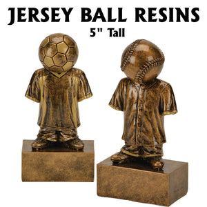 Jersey Ball Baseball, Softball, Soccer Resin Awards
