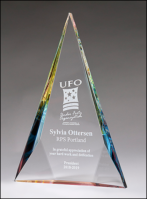 Airflyte Diamond Series Crystal Award with Prism-Effect Base | 3 SIZES