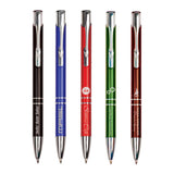 Customizable Ballpoint Pens with Silver Accents | 5 COLORS