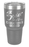 Dark Grey - Senior Skip Day Champions Class of 2020 - 30 oz. Class of 2020 Personalized Senior Tumblers - Quarantined Seniors, Graduation Gifts, Rona Gifts for Grads, Insulated Tumblers, Senior Skip Day Champions