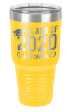 Yellow - Class of 2020 Quarantined - 30 oz. Class of 2020 Personalized Senior Tumblers - Quarantined Seniors, Graduation Gifts, Rona Gifts for Grads, Insulated Tumblers, Senior Skip Day Champions