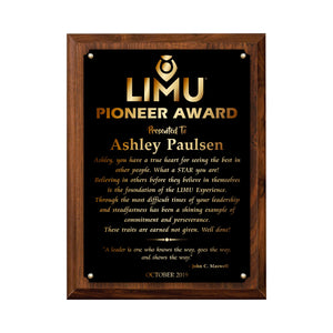 LA Trophies - Large Size Plaques with Solid Color Plate and GOLD Engraving - 9x12, 10.5x13 | 5 PLATE COLORS