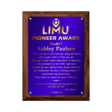 LA Trophies - Large Size Plaques with Solid Color Plate and GOLD Engraving - 9x12, 10.5x13 | 5 PLATE COLORS