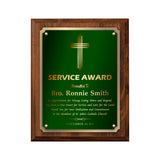 LA Trophies - Religious Christian Award Plaque with Gold Accent and GOLD Engraving - 8x10, 9x12 | 5 PLATE COLORS