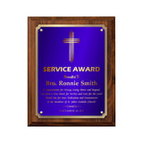 LA Trophies - Religious Christian Award Plaque with Gold Accent and GOLD Engraving - 8x10, 9x12 | 5 PLATE COLORS