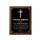 LA Trophies - Religious Christian Award Plaque with SILVER Engraving - 6x8, 7x9, 8x10, 9x12 | 5 PLATE COLORS