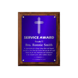LA Trophies - Religious Christian Award Plaque with SILVER Engraving - 6x8, 7x9, 8x10, 9x12 | 5 PLATE COLORS