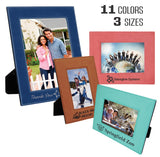 Customizable Leatherette Photo Picture Frames | 3 SIZES | 11 Colors Available