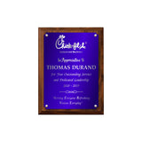 LA Trophies - Medium Size Plaques with Solid Color Plate and SILVER Engraving - 6x8, 7x9, 8x10 | 5 PLATE COLORS