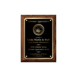 LA Trophies - Medium Size Plaques with Solid Color Plate with Gold Accent and GOLD Engraving - 6x8, 7x9, 8x10 | 5 PLATE COLORS