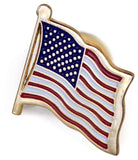 Die Struck Enamel Filled US Flag Lapel Pins - 25 PIECE PACK