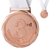 3-1/4" Olympic Style Medals on 1-1/2" Wide Neck Ribbons | 1st 2nd 3rd