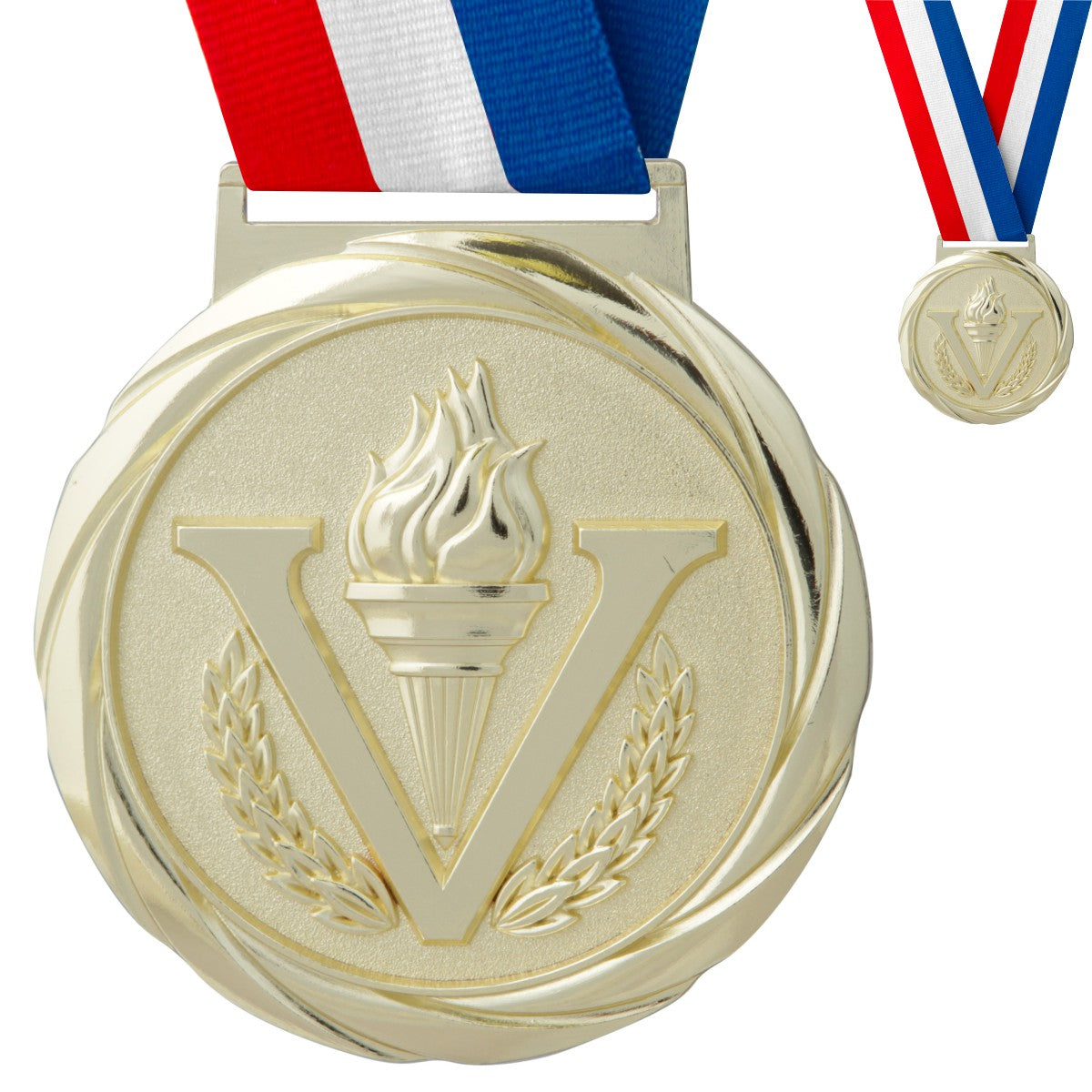 Ferreve 30 Pcs Easter Award Medal Bunny Run Medals Award 2 Inch Gold Easter Run Medals With Red White And Blue Neck Ribbons For Kids Bunny Run Games