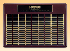 Airflyte Roster Series 12 to 144 Plate Perpetual plaques with Rosewood Piano-Finish | 9 SIZES