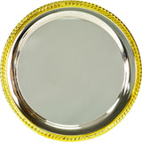 Engravable Gold-Rim Silver Plated Award Tray | 3 SIZES