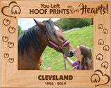 Horse left Hoof Prints on Our Hearts 5" x 7" Photo Picture Frame