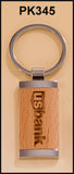 Airflyte Silver key rings with Maple wood inserts | 2 SIZES