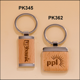 Airflyte Silver key rings with Maple wood inserts | 2 SIZES