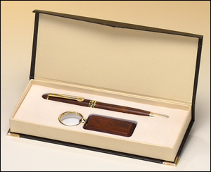 Airflyte Rosewood-finish Pen and Key Ring set