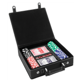 Customizable Leatherette Poker Set with Cards, Dice, and Chips | 4 COLORS
