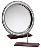 Engravable Raised Stars Chrome Plated Charger Award Tray | 2 SIZES