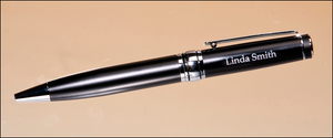 Airflyte Euro Style Ball Point Black and Chrome Pen