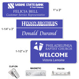 Laser Engraved Plastic Name Badges | 3 SIZES | 11 COLORS