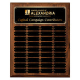 LA Trophies - 12x15 Perpetual Plaque with 36 Plates - Black with Gold Engraving 