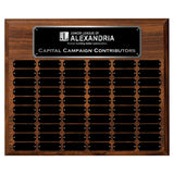 LA Trophies - 15x18 Perpetual Plaque with 60 Plates - Black with Silver Engraving 