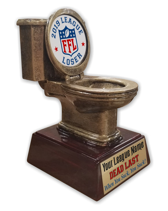 thumbnail image 2 of Fantasy Football Last Place Toilet Bowl Trophy - Funny Loser Trophy For Fantasy League 2 of 12