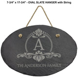 Slate Stone Oval, Round, and Rectangle Hanging Decor | 5 SIZES