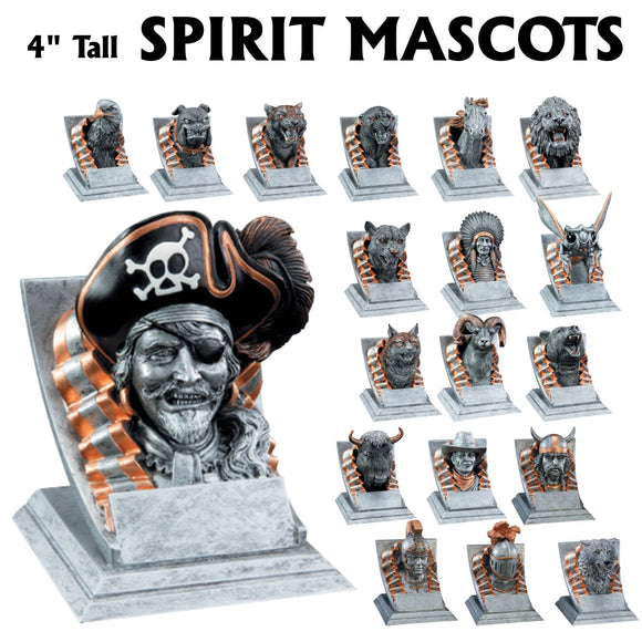 Spirit Series High Detail Mascot Resin Awards | 19 STYLES