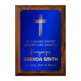 LA Trophies - Small Plaques with Solid Color Plate and GOLD Engraving - 4x6, 5x7 | 5 PLATE COLORS