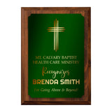 LA Trophies - Small Plaques with Solid Color Plate and GOLD Engraving - 4x6, 5x7 | 5 PLATE COLORS