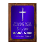LA Trophies - Small Plaques with Solid Color Plate and SILVER Engraving - 4x6, 5x7 | 5 PLATE COLORS