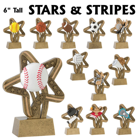 Stars and Stripes Series Sport Activity Resin Awards | 12 STYLES